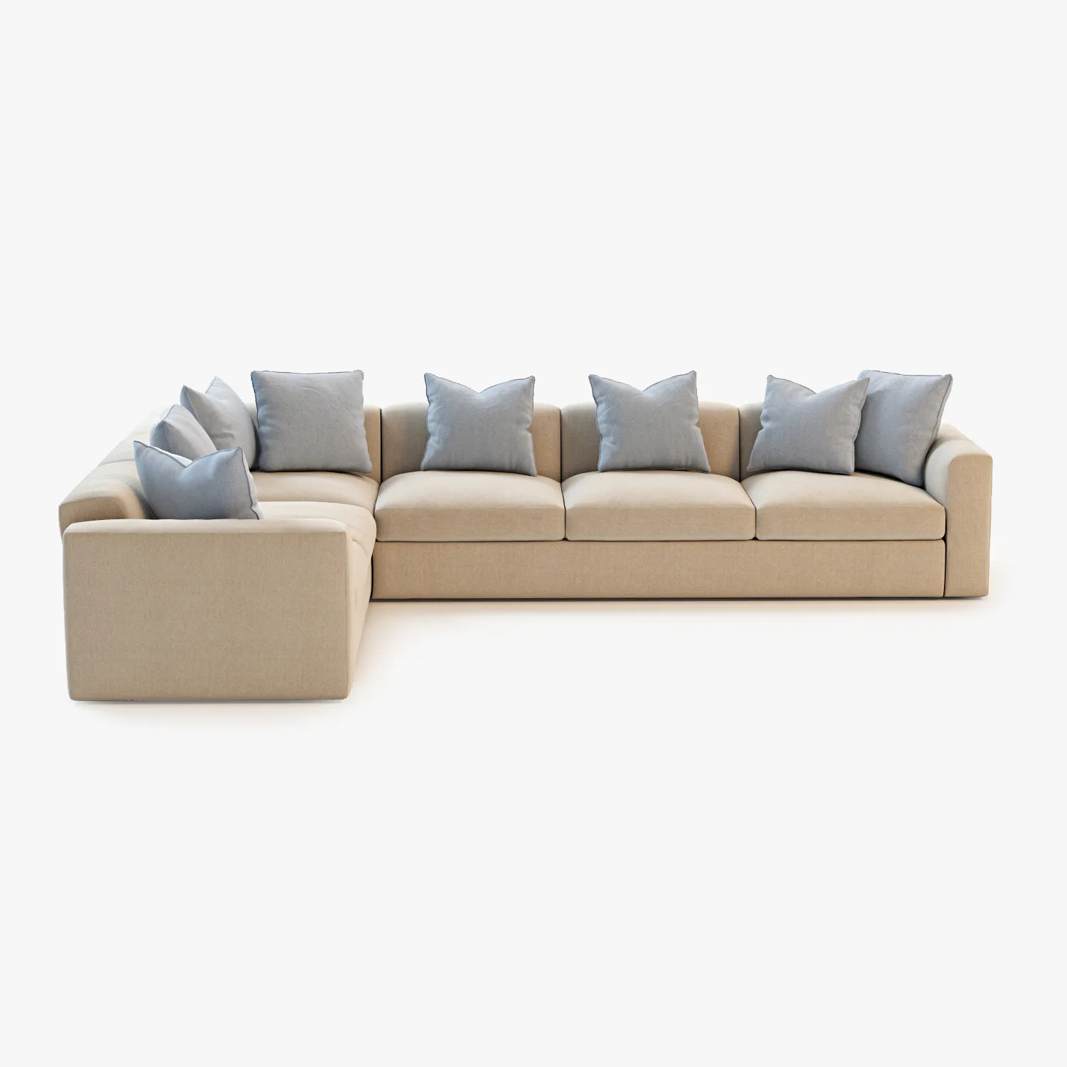 Photorealistic Corner Sectional Sofa 3D Model_01